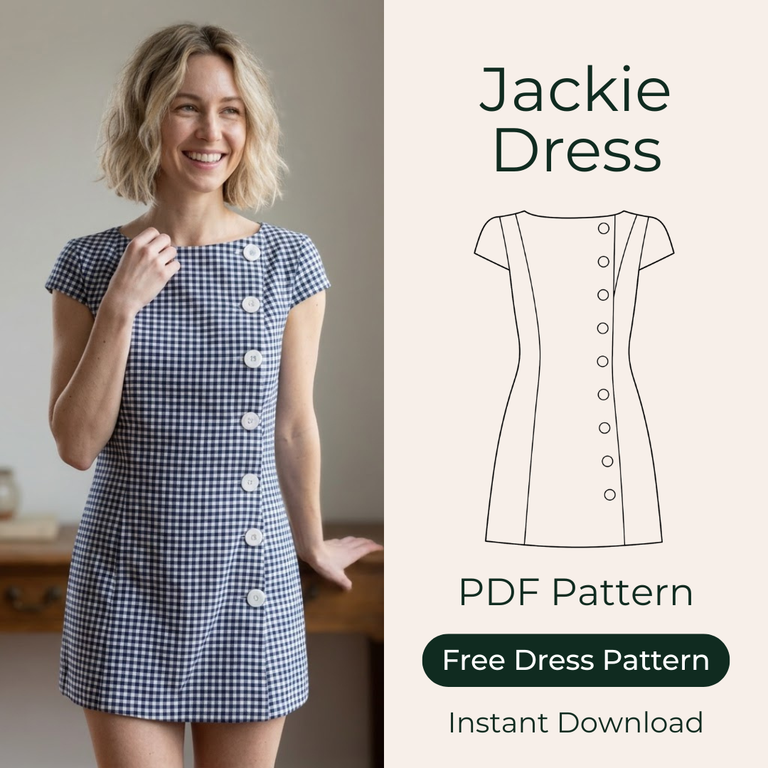 A-Line Dress Sewing Pattern, Jackie Button Front Blouse Pattern