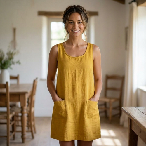 Sleeveless Dress Sewing Pattern, Beginner Friendly Summer Dress