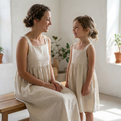 Mother Daughter Dress Sewing Pattern, Beginner Matching Outfit Guide