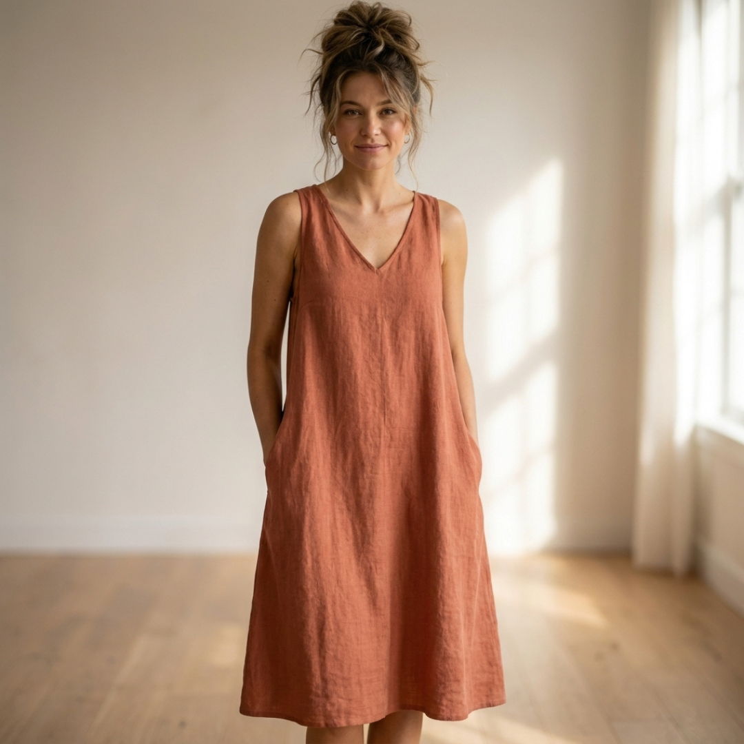 Summer Sundress Sewing Pattern, Beginner Dress Sizes XS-4XL