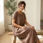 Boho Maxi Dress Sewing Pattern, Oversized Beginner Kaftan Dress