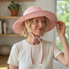 Bucket Hat Sewing Pattern, Reversible Wide Brim Summer Hat