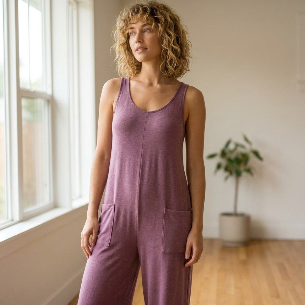 Wide Leg Lounge Jumpsuit Sewing Pattern PDF Women Jumpsuit Pattern XS to 7X Loose Fit Romper Pattern Plus Size Jumpsuit Pocket Jumpsuit