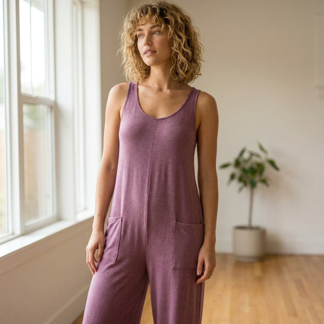 Wide Leg Lounge Jumpsuit Sewing Pattern PDF Women Jumpsuit Pattern XS to 7X Loose Fit Romper Pattern Plus Size Jumpsuit Pocket Jumpsuit