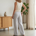 Wide Leg Pants Sewing Pattern, Low Waist Yoke Pants