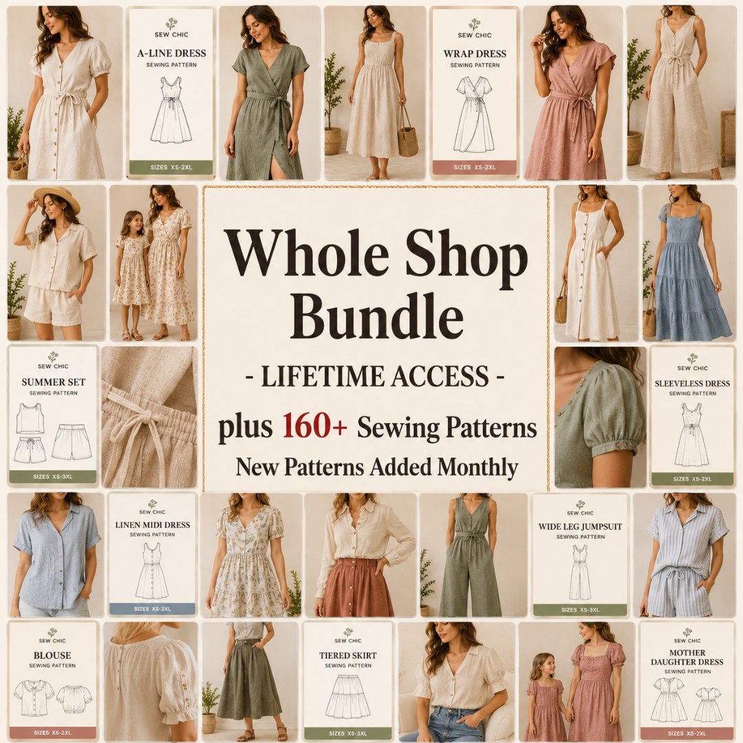 Whole Shop Bundle, Sewing Pattern Bundle, Lifetime Access To Current And Future Designs